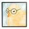 Stupell Industries Easter Chick Yellow Bird Black Glasses Animal Portrait Framed Giclee Art